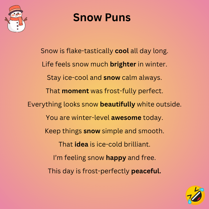 Snow Puns One Liners