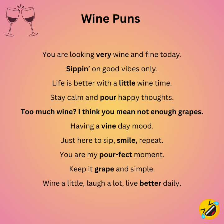 Wine Puns Captions