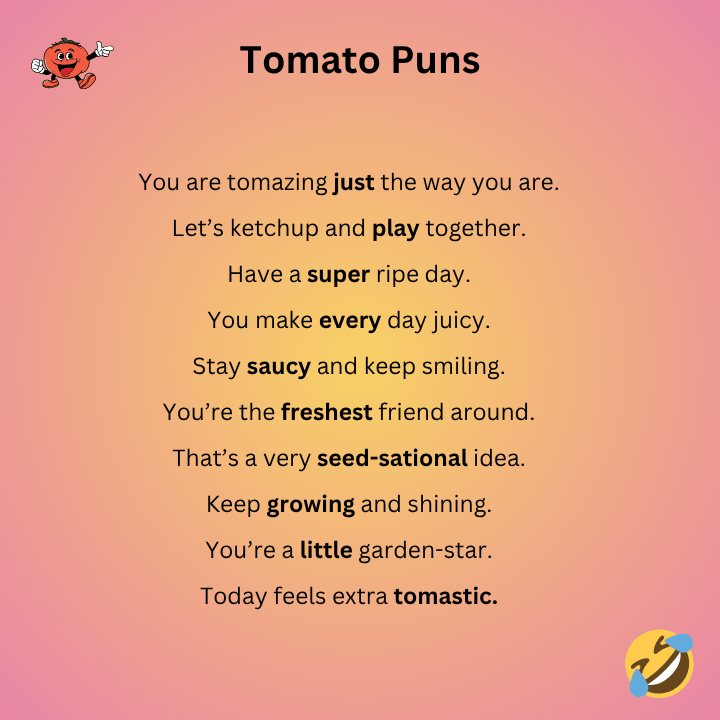 Tomato Puns For Kids